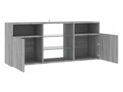 Webster City Mueble de TV con luces LED gris Sonoma 120x30x50 cm