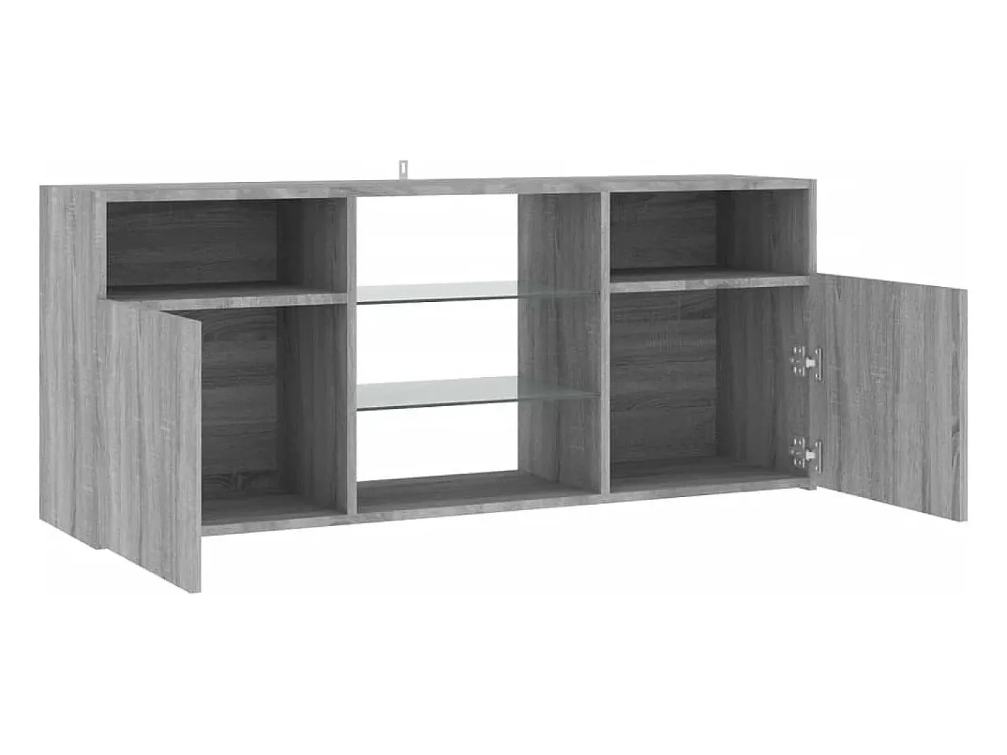 Webster City Mueble de TV con luces LED gris Sonoma 120x30x50 cm