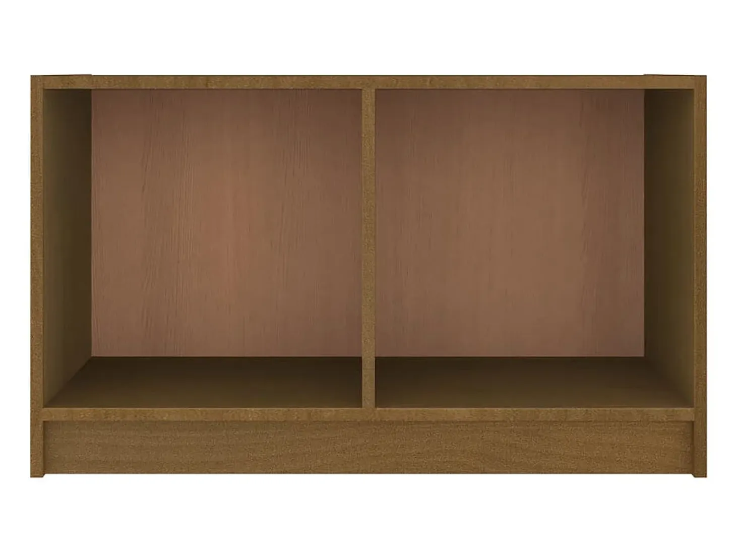 White Hall Mueble de TV de madera maciza de pino marrón miel 70x33x42 cm