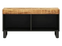Wyder Mueble de TV madera maciza de mango 85x33x43,5 cm