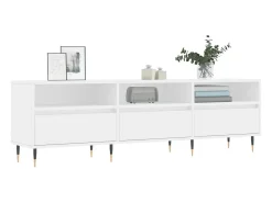 Wyren Mueble de TV madera contrachapada blanco 150x30x44,5 cm