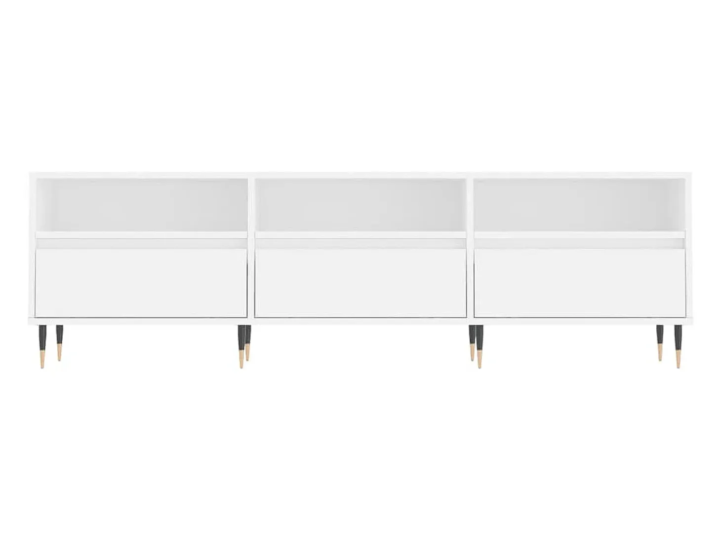 Wyren Mueble de TV madera contrachapada blanco 150x30x44,5 cm
