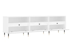 Wyren Mueble de TV madera contrachapada blanco 150x30x44,5 cm
