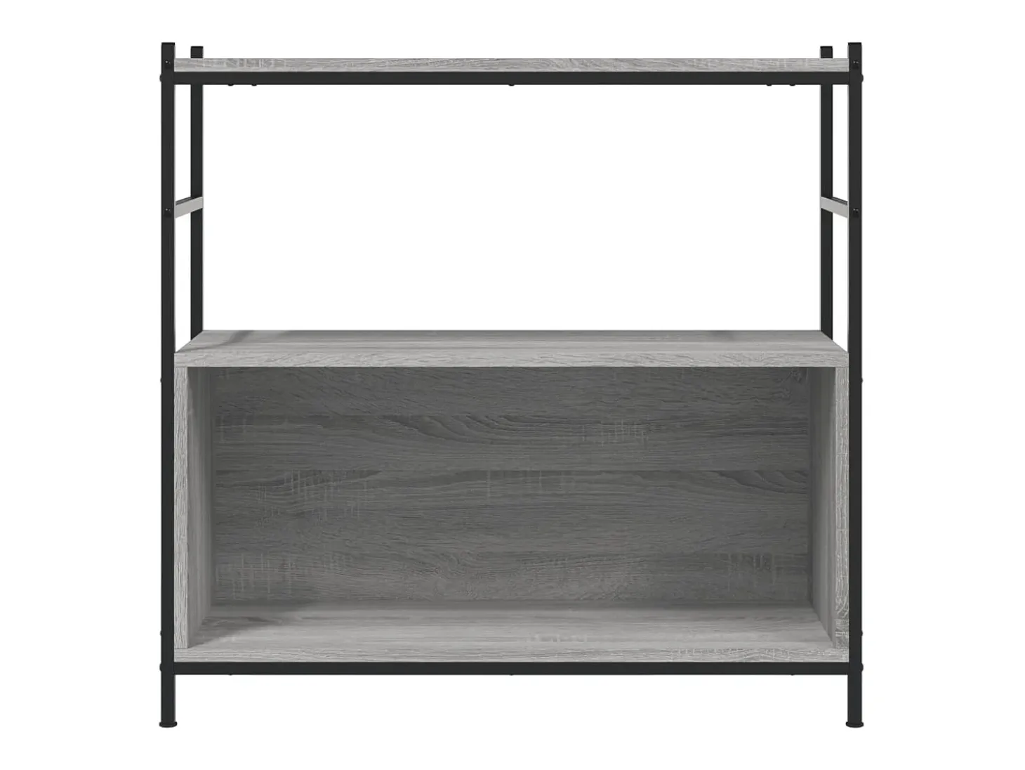 Yasmin Estantería erro y madera ingeniería gris Sonoma 80x30x78,5 cm