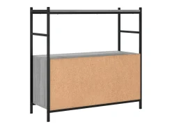 Yasmin Estantería erro y madera ingeniería gris Sonoma 80x30x78,5 cm