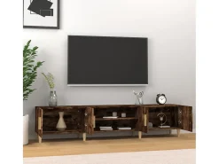 Ylenna Mueble para TV madera contrachapada roble ahumado 180x31,5x40cm