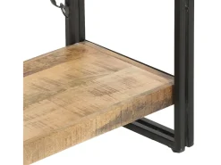 Yoan Estantería de 5 niveles madera maciza de mango 60x30x180 cm