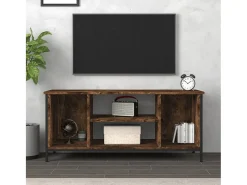 Ypel Mueble para TV madera contrachapada roble ahumado 102x35x45 cm