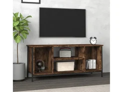 Ypel Mueble para TV madera contrachapada roble ahumado 102x35x45 cm