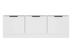 Yrnir Mueble de TV madera contrachapada blanco 102x35x36,5 cm