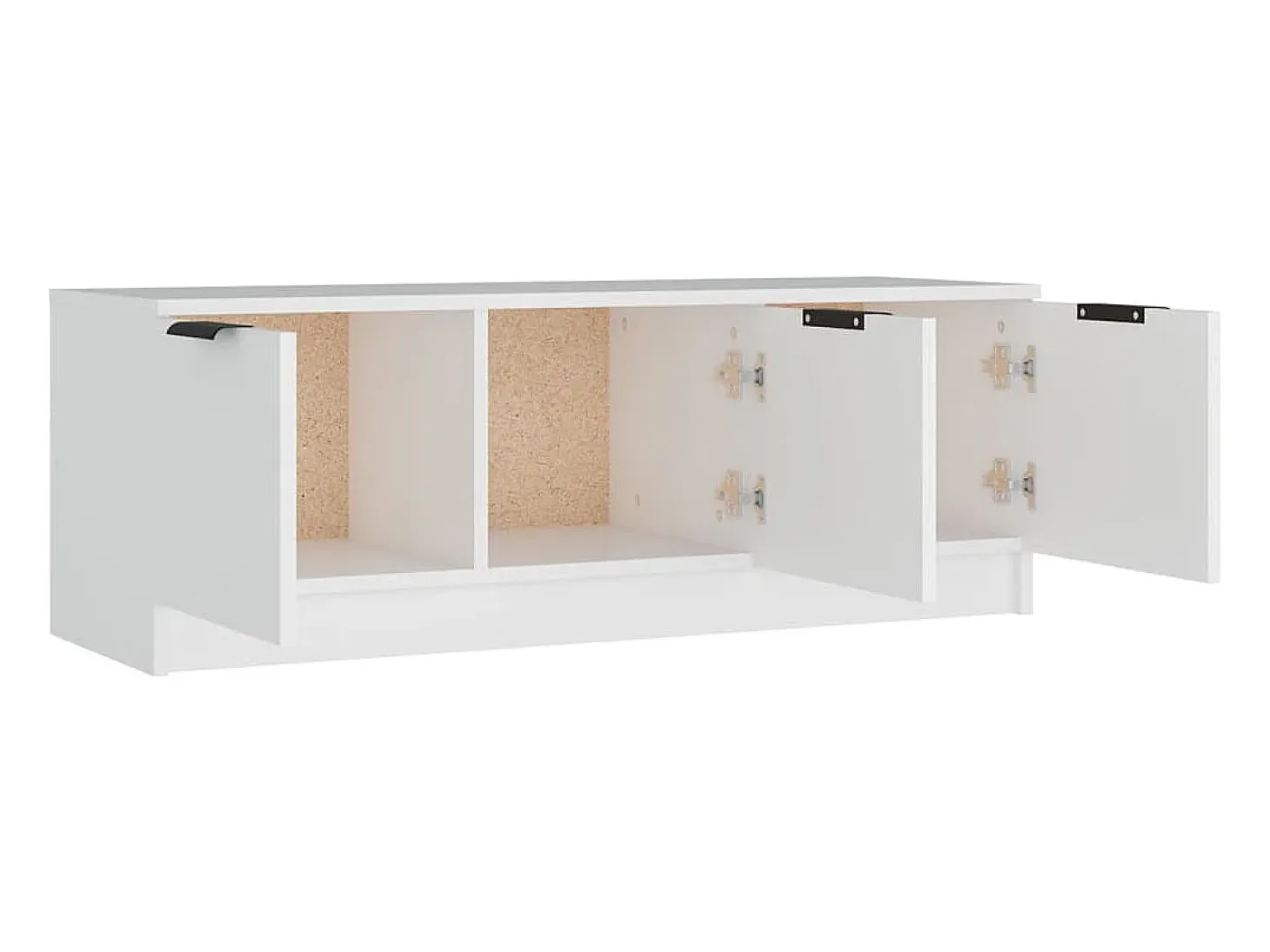 Yrnir Mueble de TV madera contrachapada blanco 102x35x36,5 cm