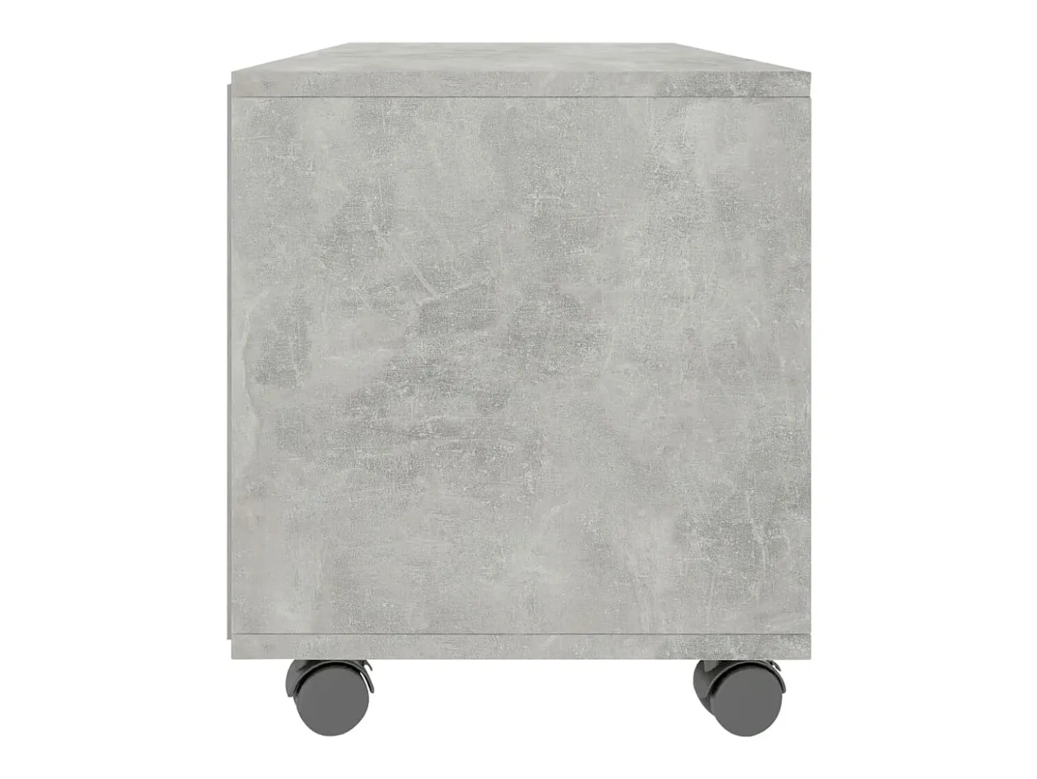 Yron Mueble de TV con ruedas contrachapada gris hormigón 90x35x35 cm