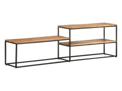 Øyunn Mueble de TV de madera maciza de acacia 180x30x50 cm