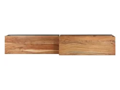 Øyunn Mueble de TV de madera maciza de acacia 180x30x50 cm