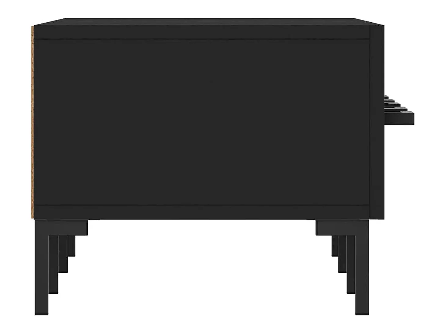 Yusufcan Mueble de TV madera de ingeniería negro 150x36x30 cm