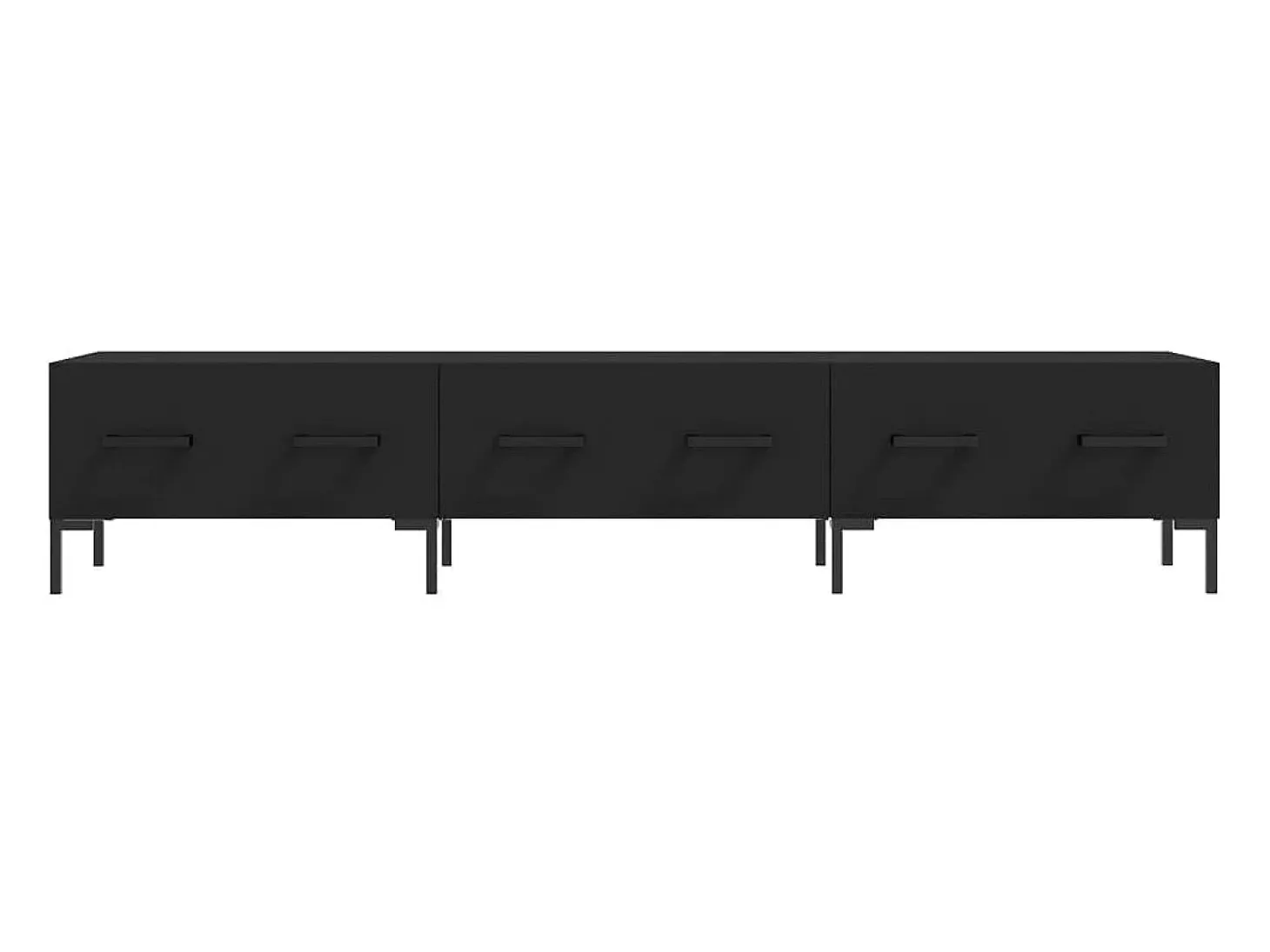 Yusufcan Mueble de TV madera de ingeniería negro 150x36x30 cm