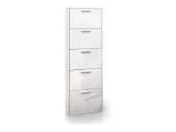 Zapatera abatible blanco alto brillo 59x22x169.5 gizmo