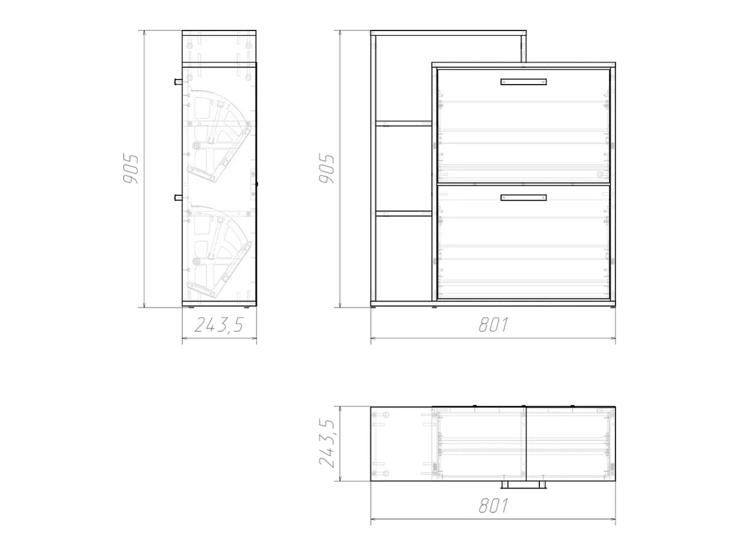 Zapatera abatible blanco 24.5x80x90 orlando
