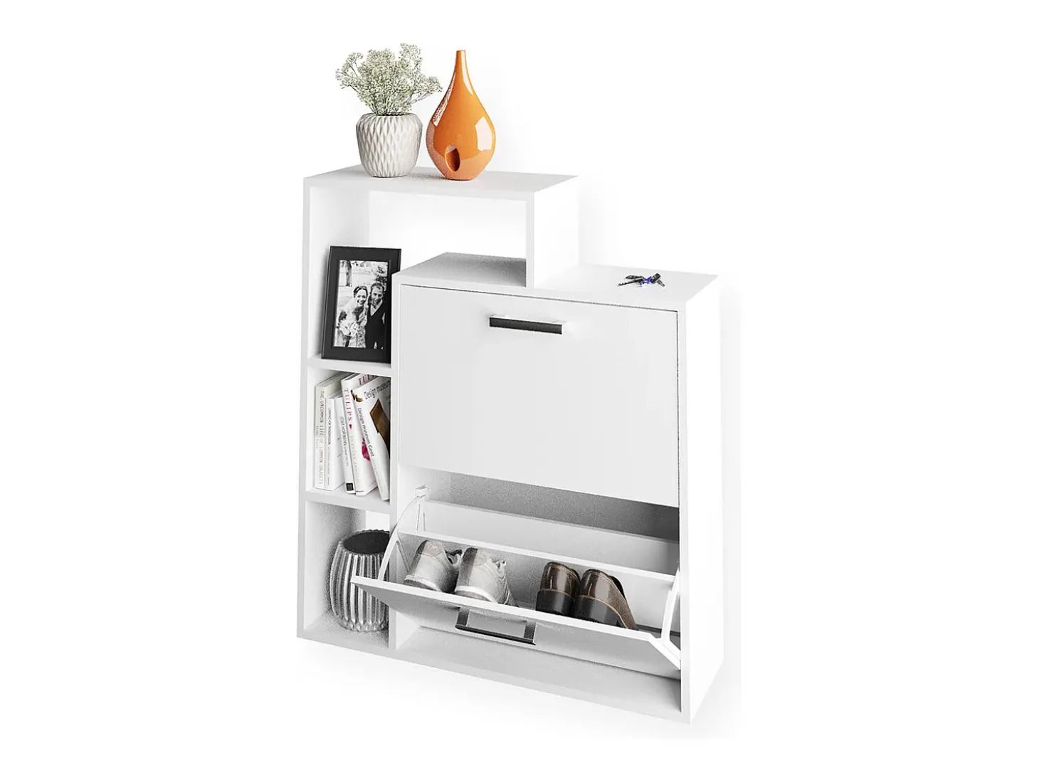 Zapatera abatible blanco 24.5x80x90 orlando
