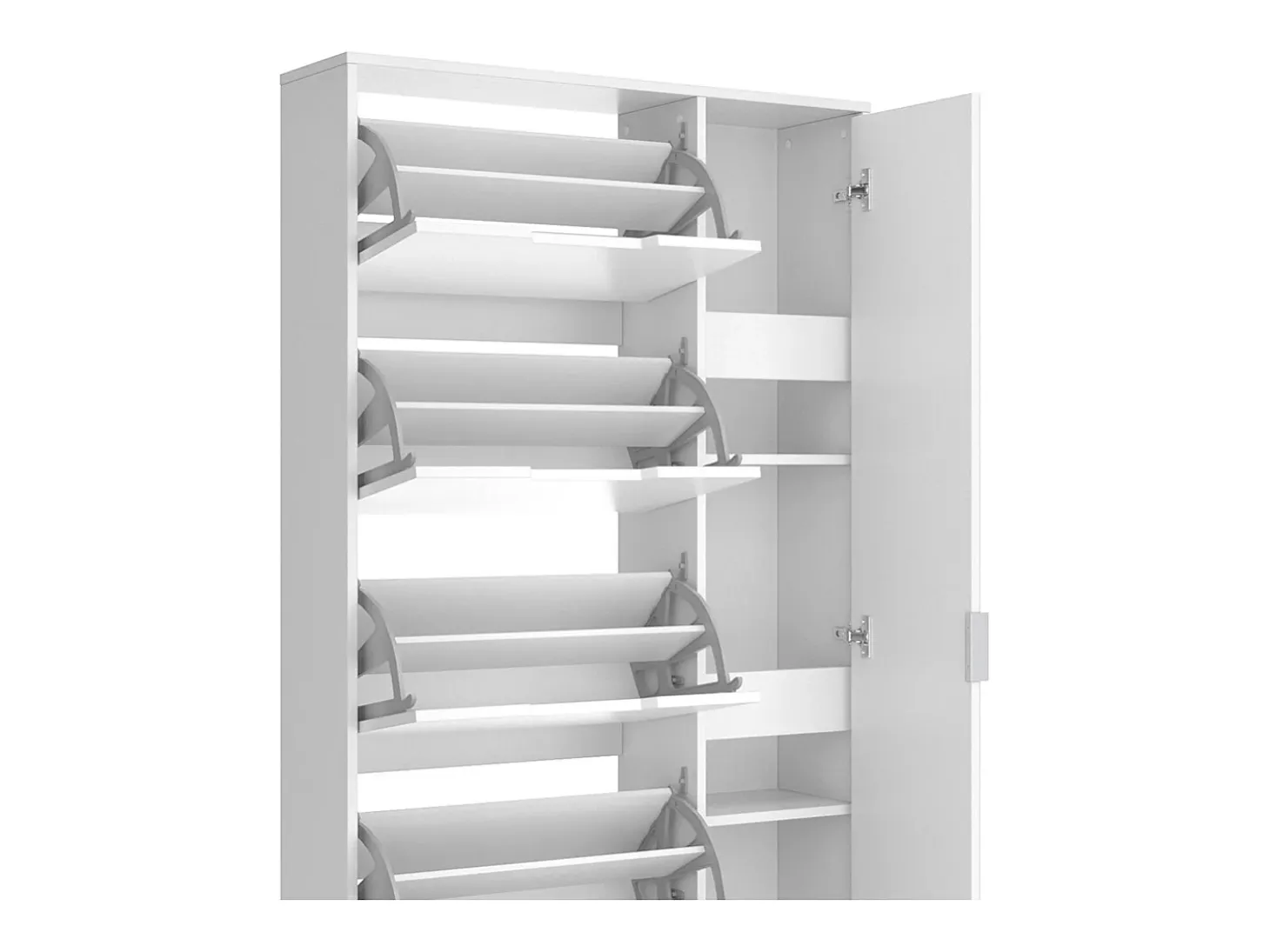 Zapatera abatible blanco 22x59x169 luca