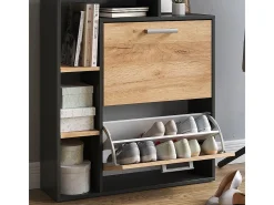 Zapatera abatible oro power roble/antracita 24.5x80x90 orlando