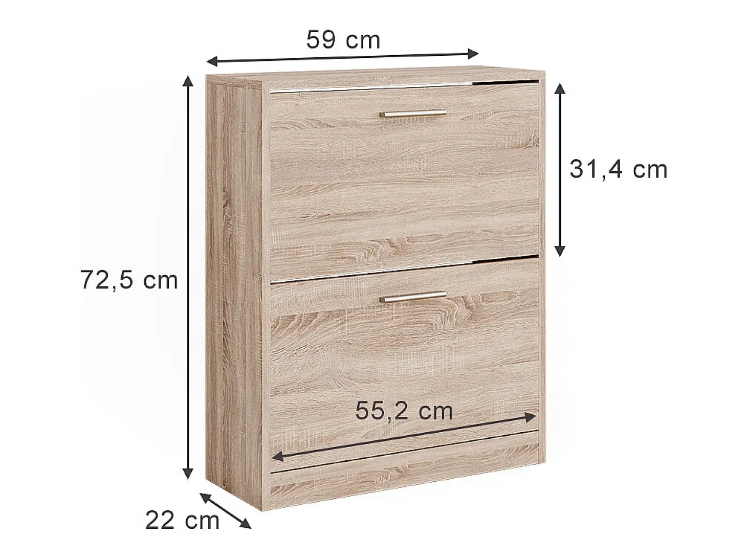 Zapatera sonoma 59x22x72.5 gizmo