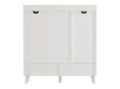 Zapatero - 7 compartimentos y 1 cajón - con estantes regulables - Blanco