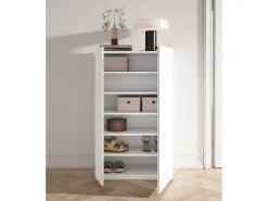 Zapatero - A122cm x L70cm x P35cm blanco - Akra
