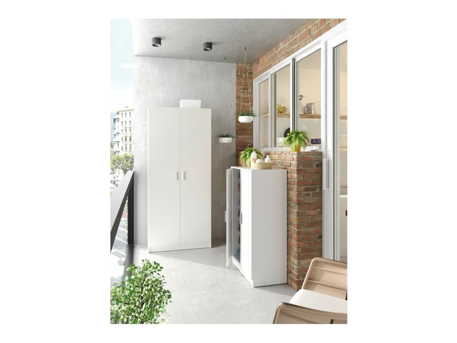 Zapatero 2 puertas 6 estantes - A108 cm