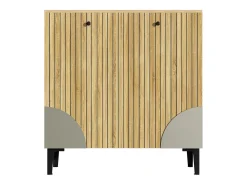Zapatero 3 puertas - Textura vertical - Color madera