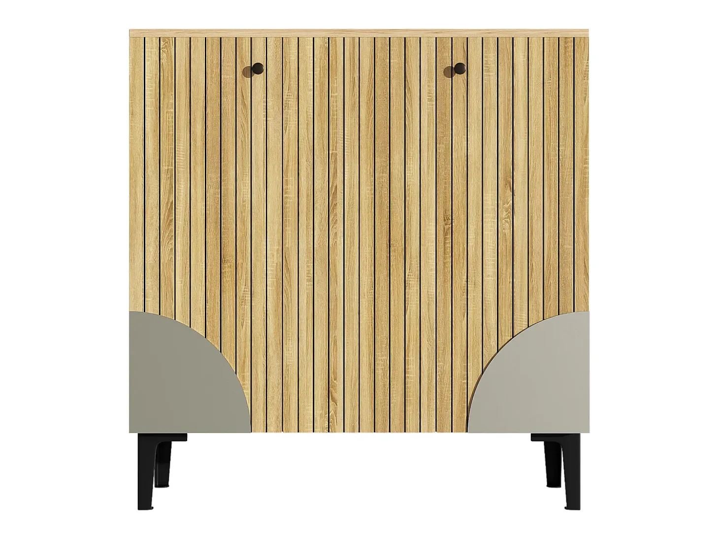 Zapatero 3 puertas - Textura vertical - Color madera