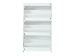 Zapatero 70 x 24 x 120 cm con 6 compartimentos - Blanco
