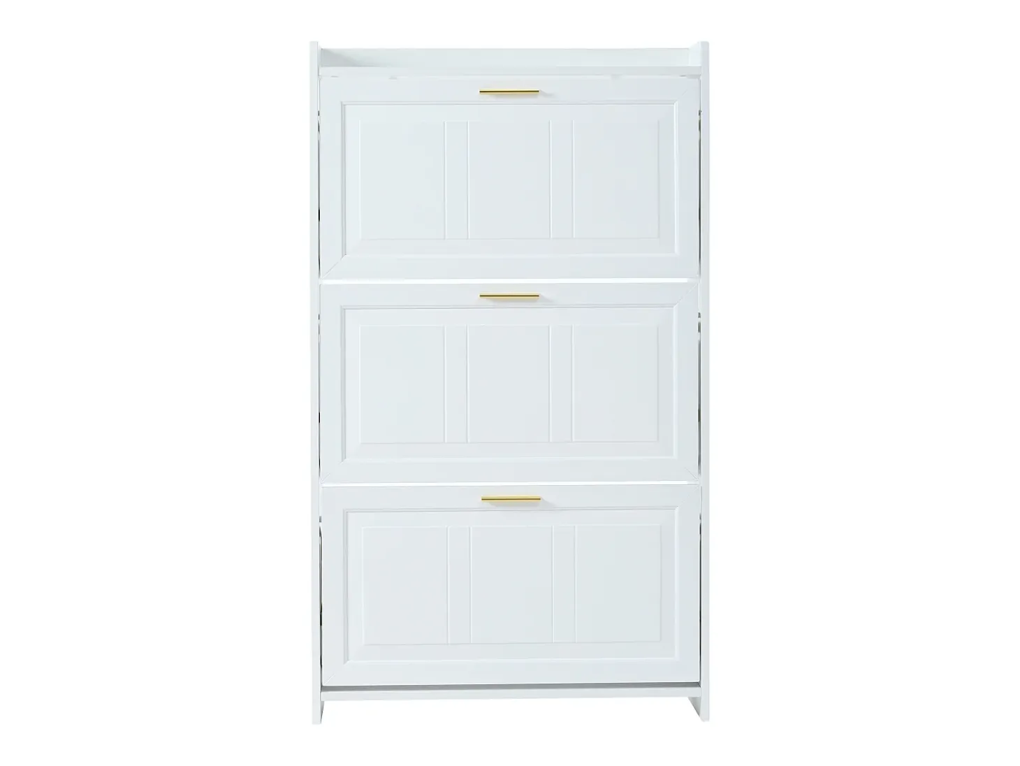Zapatero 70 x 24 x 120 cm con 6 compartimentos - Blanco