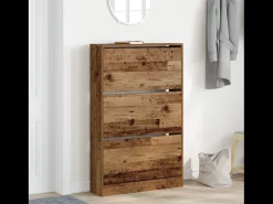Zapatero antiguo de madera 80x21x125,5 cm en madera de ingeniería
