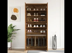 Zapatero antiguo de madera 80x39x180 cm Madera de ingeniería