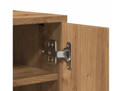 Zapatero artesanal de roble 32x35x92cm madera de ingeniería