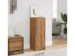 Zapatero artesanal de roble 32x35x92cm madera de ingeniería