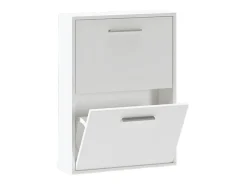 Zapatero Aura 2 puertas 6 pares blanco 73x54x18 cm