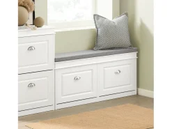 Zapatero Banco con 2 cajones,Banco con almacenaje,L104 x P24 x H52cm 2 Cajones Blanco FSR64-W SoBuy ES