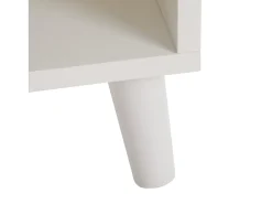 Zapatero blanco - Zapatero con 1 cajón y 3 puertas - estantes regulables y almacenaje abierto