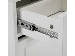 Zapatero blanco - Zapatero con 2 cajones y 1 puerta - 2 zapateros abatibles - para salón y dormitorio
