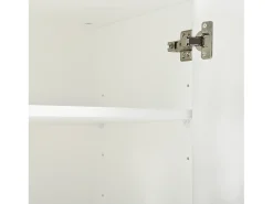 Zapatero blanco - Zapatero con 1 cajón y 4 puertas - estantes regulables y almacenaje abierto