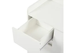 Zapatero blanco - Zapatero con 1 cajón y 4 puertas - estantes regulables y almacenaje abierto