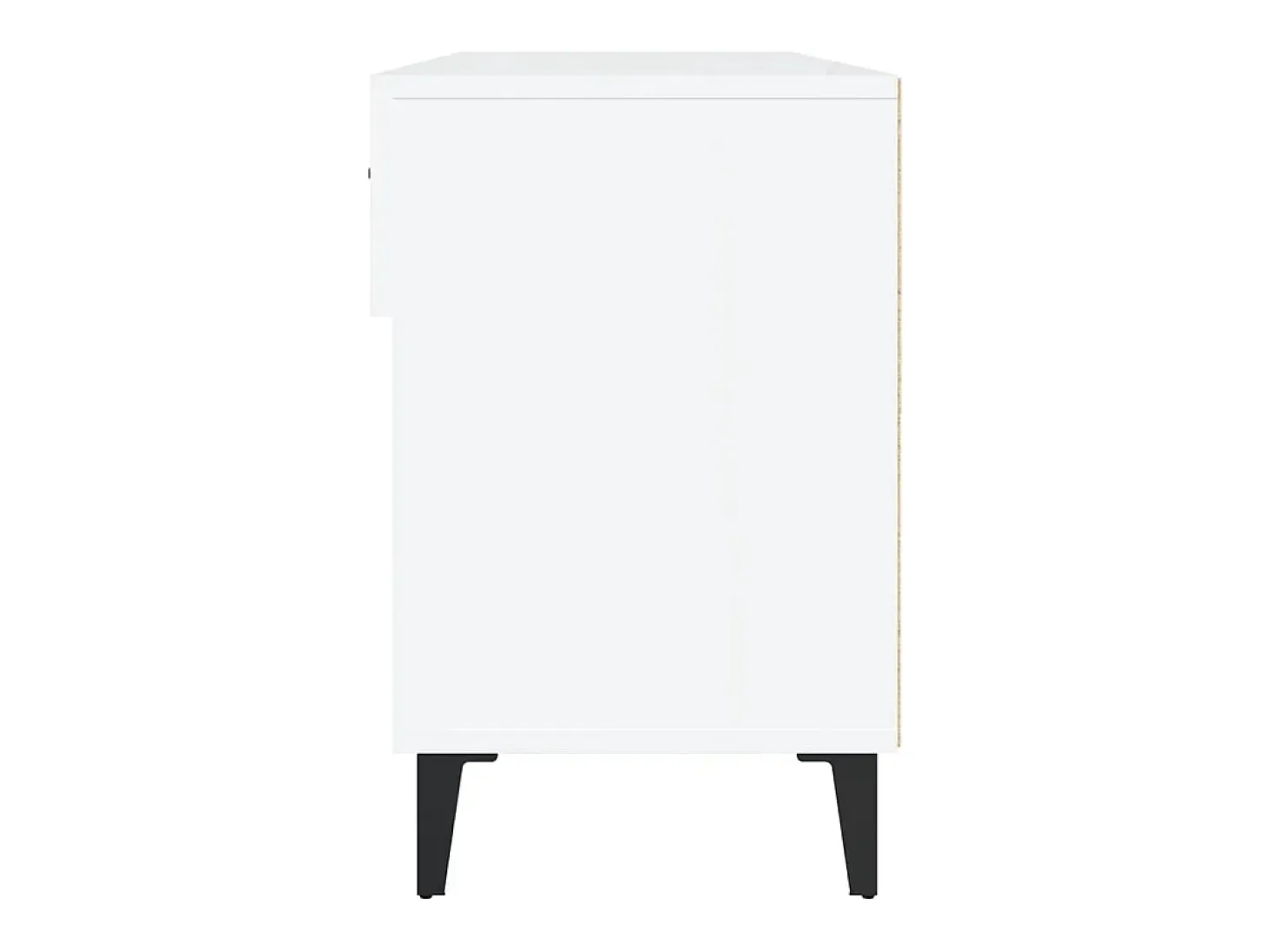 Zapatero Blanco brillo 102x35x55 cm Madera de ingeniería