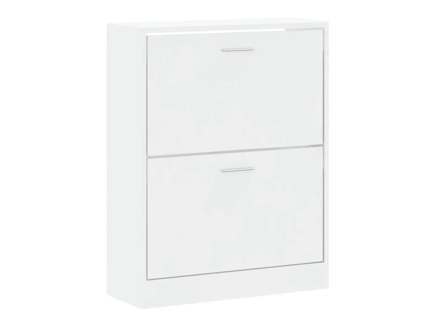 Zapatero Blanco brillo 63x24x81 cm Madera de ingeniería