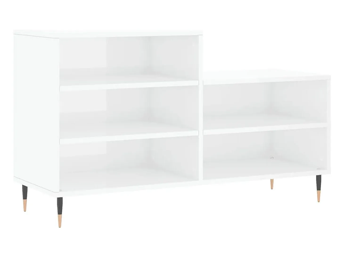 Zapatero Blanco brillo 102x36x60 cm Madera de ingeniería