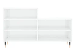Zapatero Blanco brillo 102x36x60 cm Madera de ingeniería