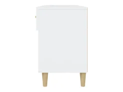 Zapatero Blanco brillo 102x35x55 cm Madera de ingeniería