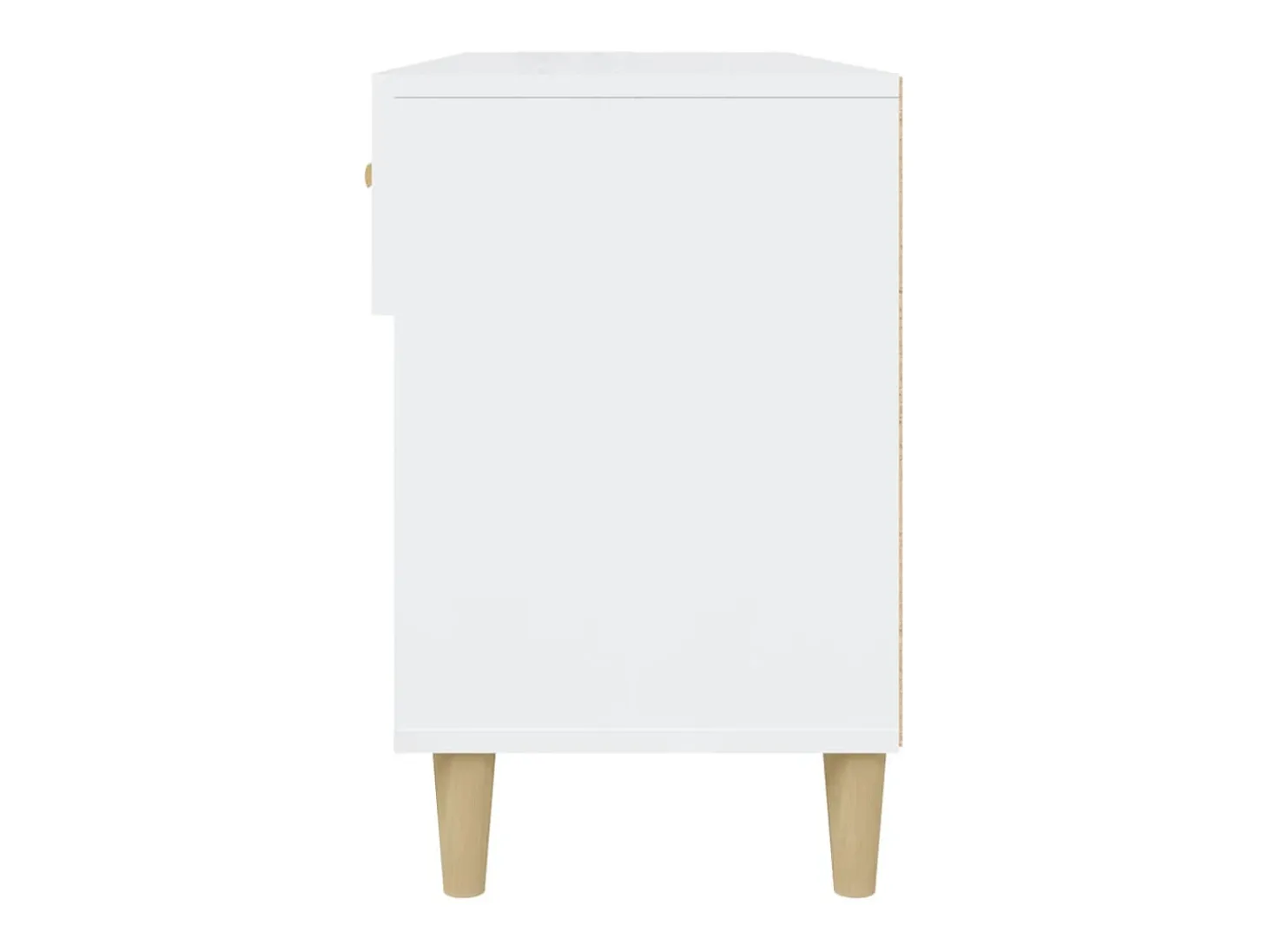 Zapatero Blanco brillo 102x35x55 cm Madera de ingeniería