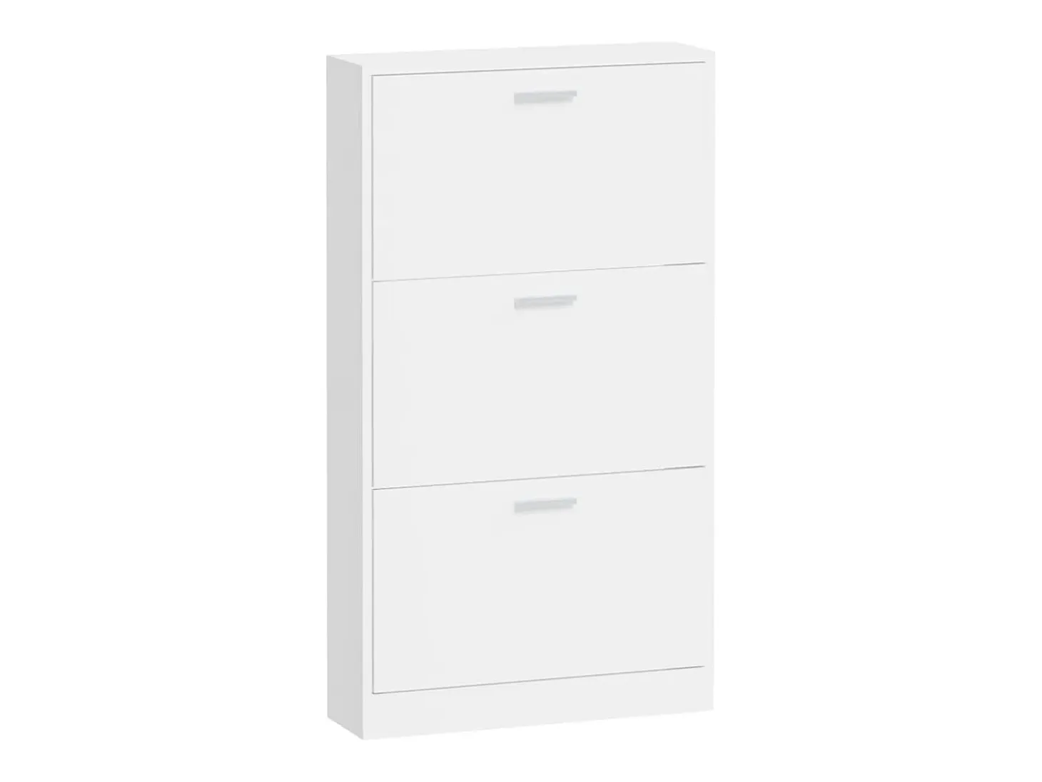 Zapatero Blanco brillo 59x17x108 cm Madera de ingeniería